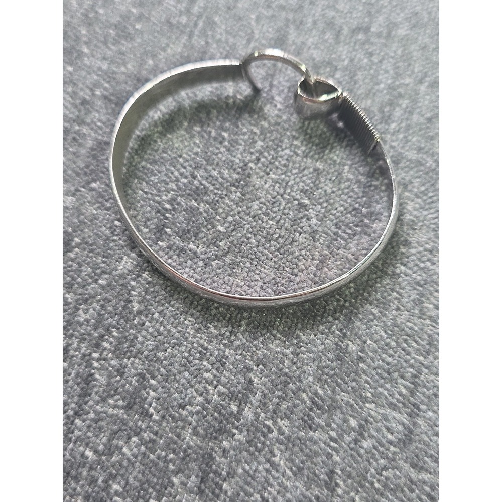 Vintage 925 Sterling Silver Bracelet U Hook Bangle Carribean Horseshoe Ladies - Picture 2 of 6